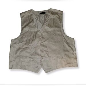 White Button-Up Vest